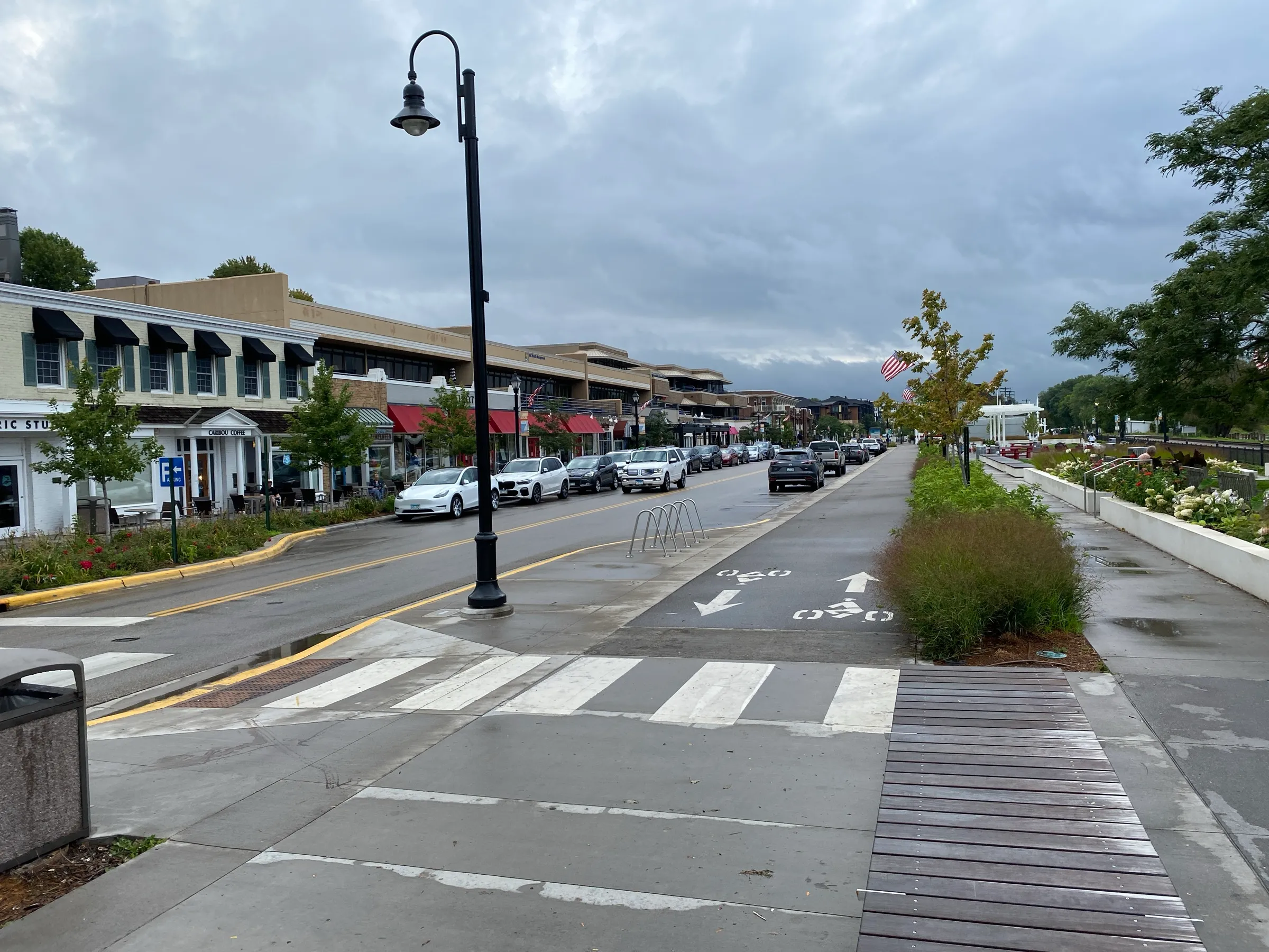 Lake Street in downtown Wayzata, Minnesota